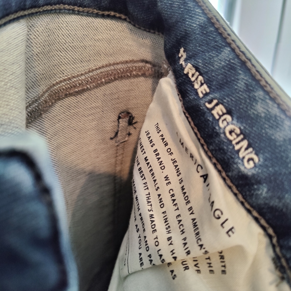 AE Ripped Distressed Hi-Rise Jegging - Picture 6 of 7